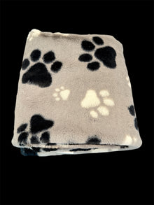  Infant Minky 29" X 39" - Paws w/Dimple Dot Black