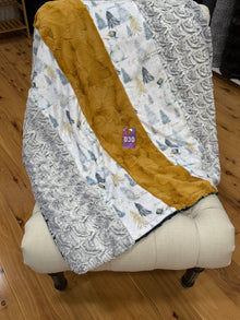 Minky TS Let It Snow Mustard #30 (35" X 56")